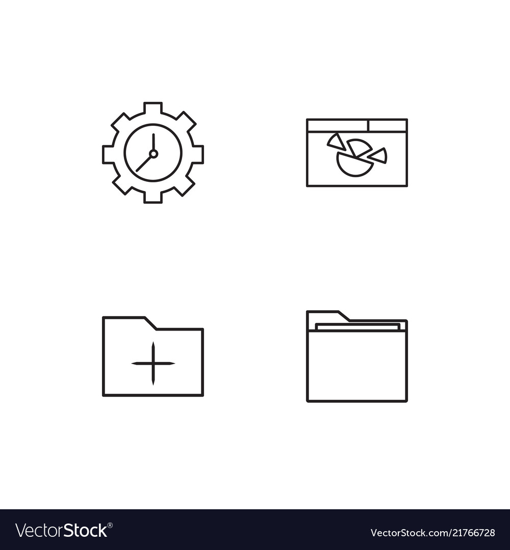 Data analytics icons set