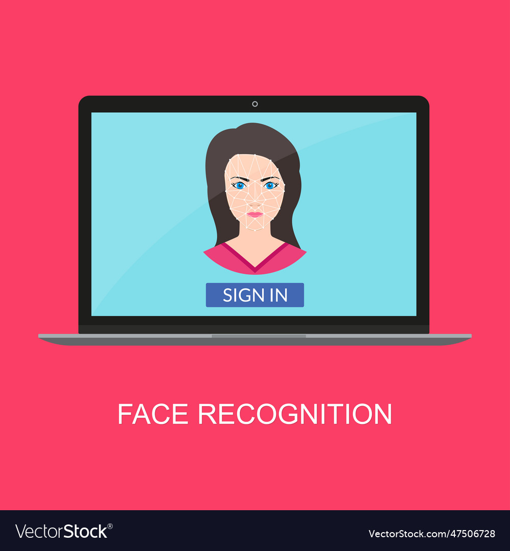 Face recognition technology laptop with facial