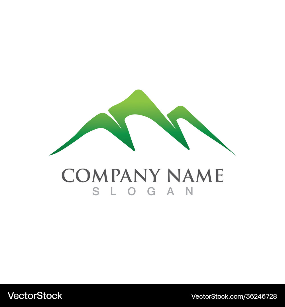Mountain icon logo Royalty Free Vector Image - VectorStock