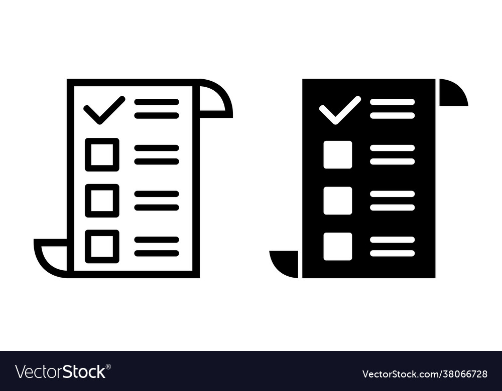 Note checklist icon taking thin line