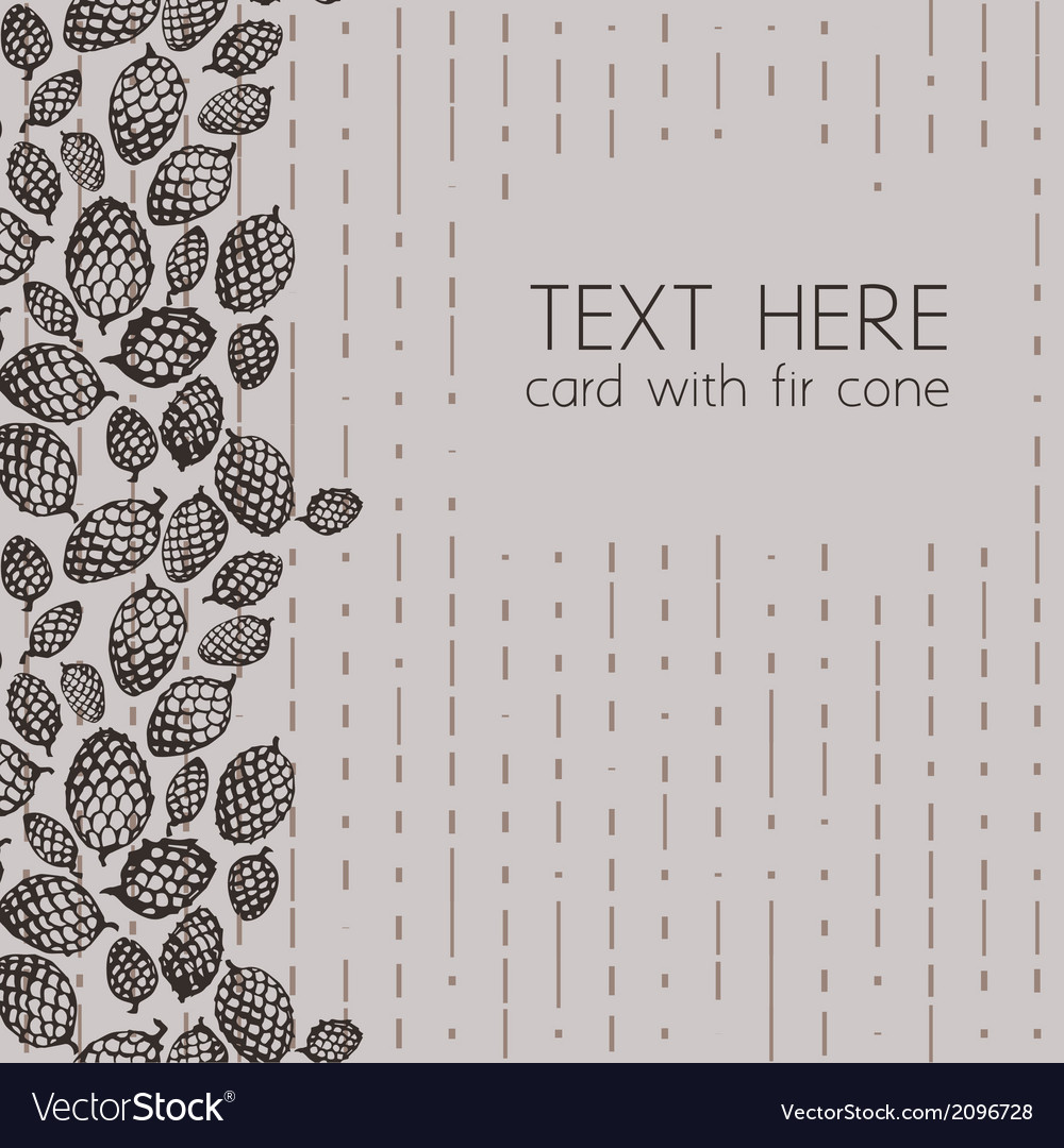 Pattern with fir cone border