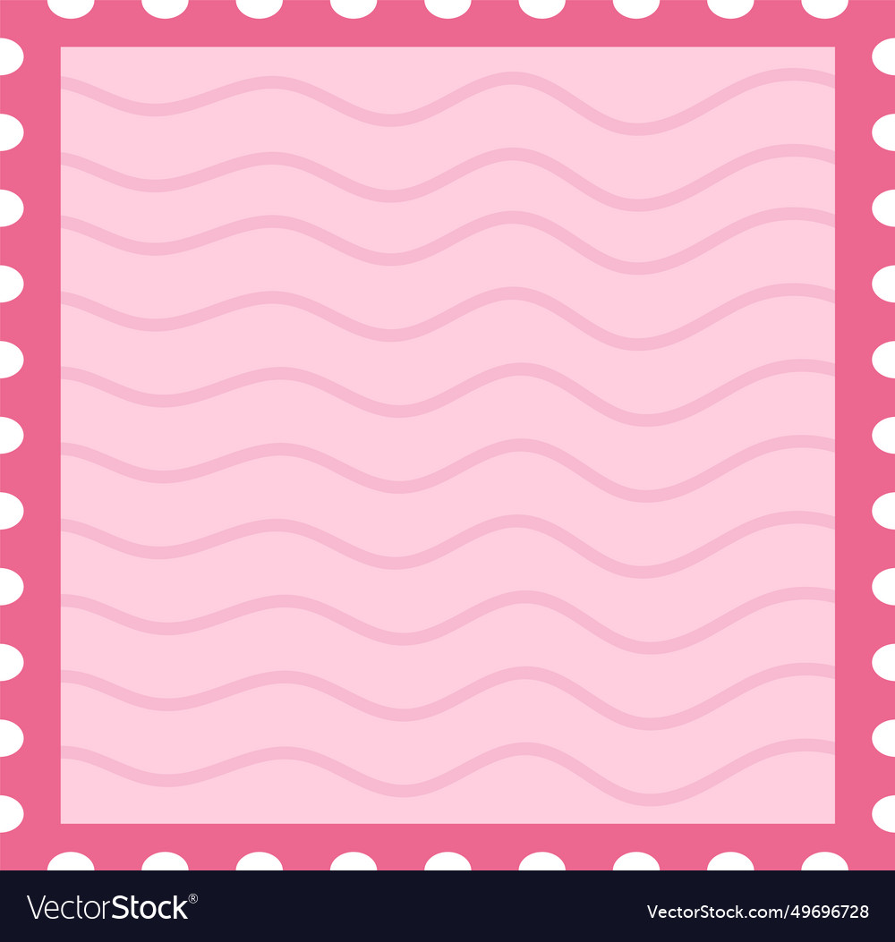 Postage stamp waved frame Royalty Free Vector Image