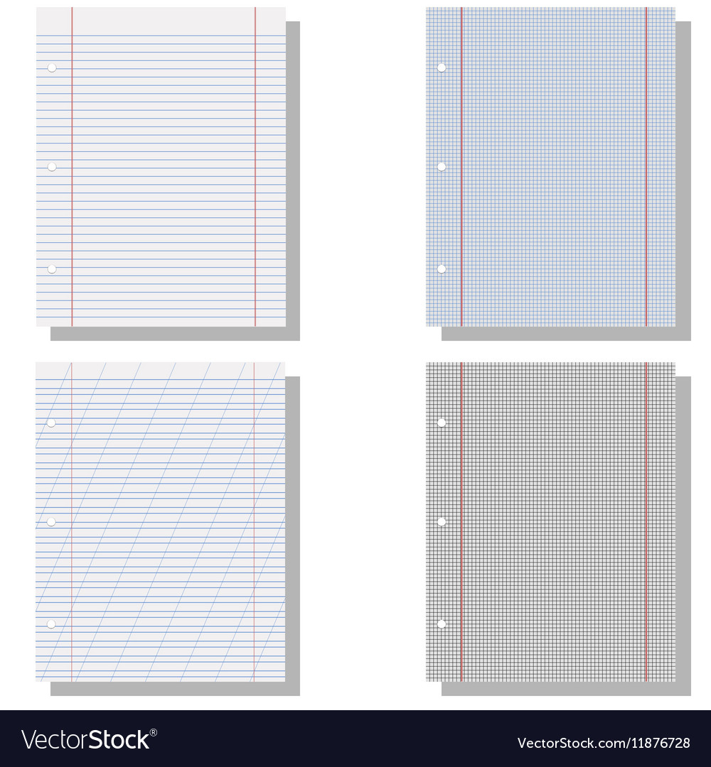 Realistic Exercise Book Sheets