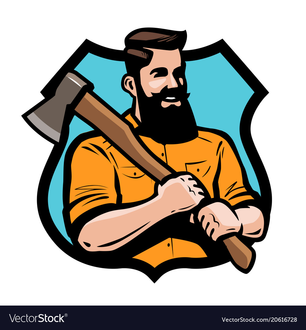 Sawmill Joinery Carpentry Logo Or Label Royalty Free Vector