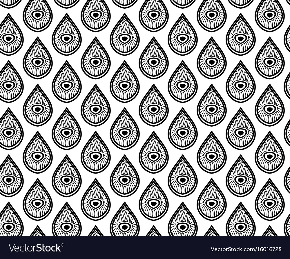 Seamless monochrome pattern with drops