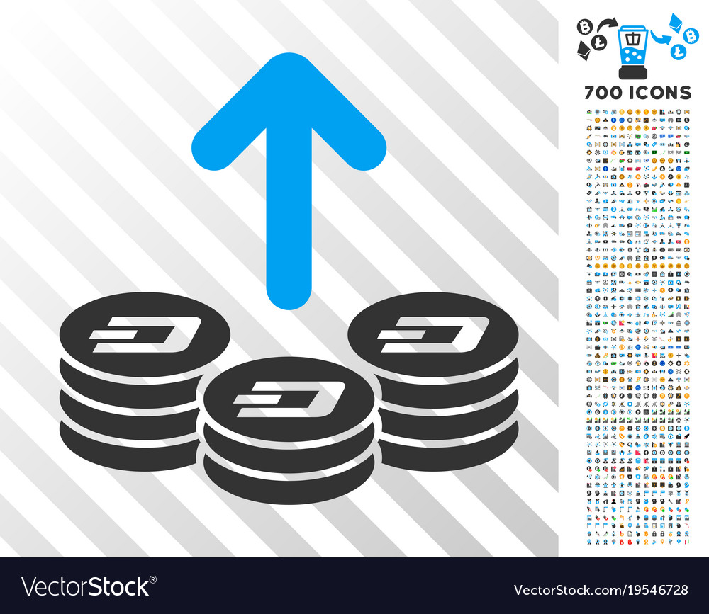 Spend dash coins flat icon with bonus