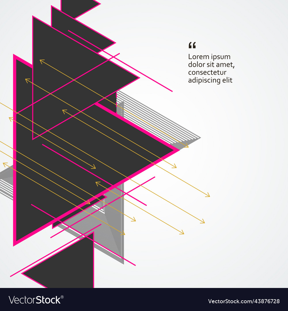 Triangle pattern with lines design vector image Triangle pattern with lines design