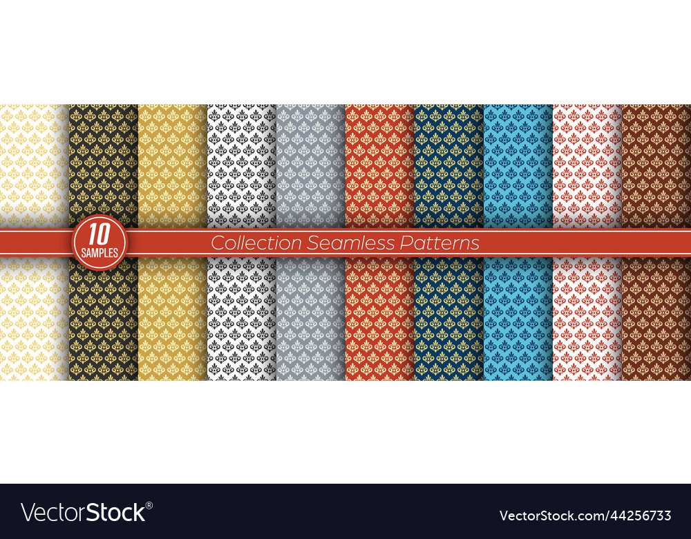 A set of seamless patterns for backgrounds vector image A set of seamless patterns for backgrounds
