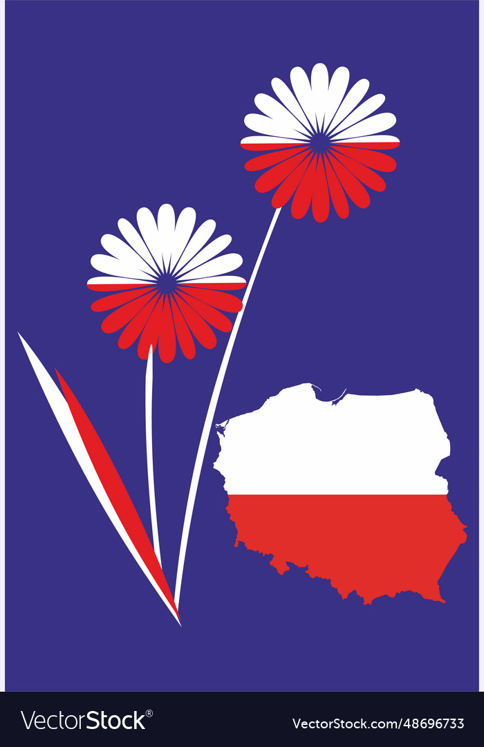 Background with a map of poland