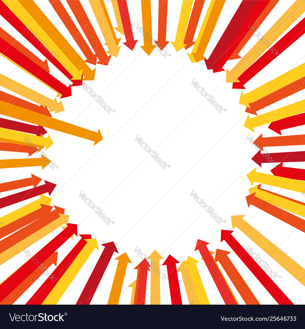 Background with red arrows in circular shape