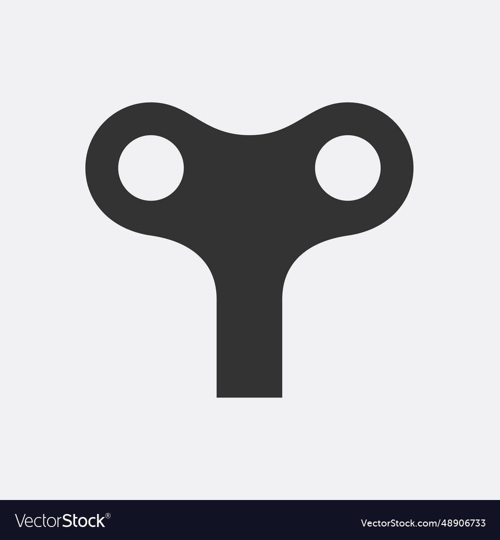 Clockwork key simple icon