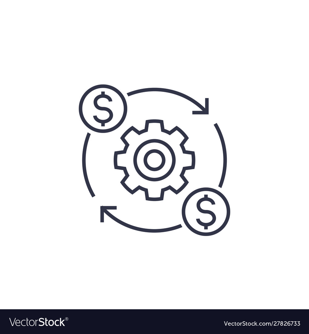 Costs Optimization And Production Efficiency Icon Vector Image