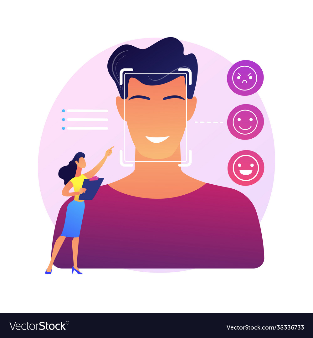 Emotion detection abstract concept vector image Emotion detection abstract concept