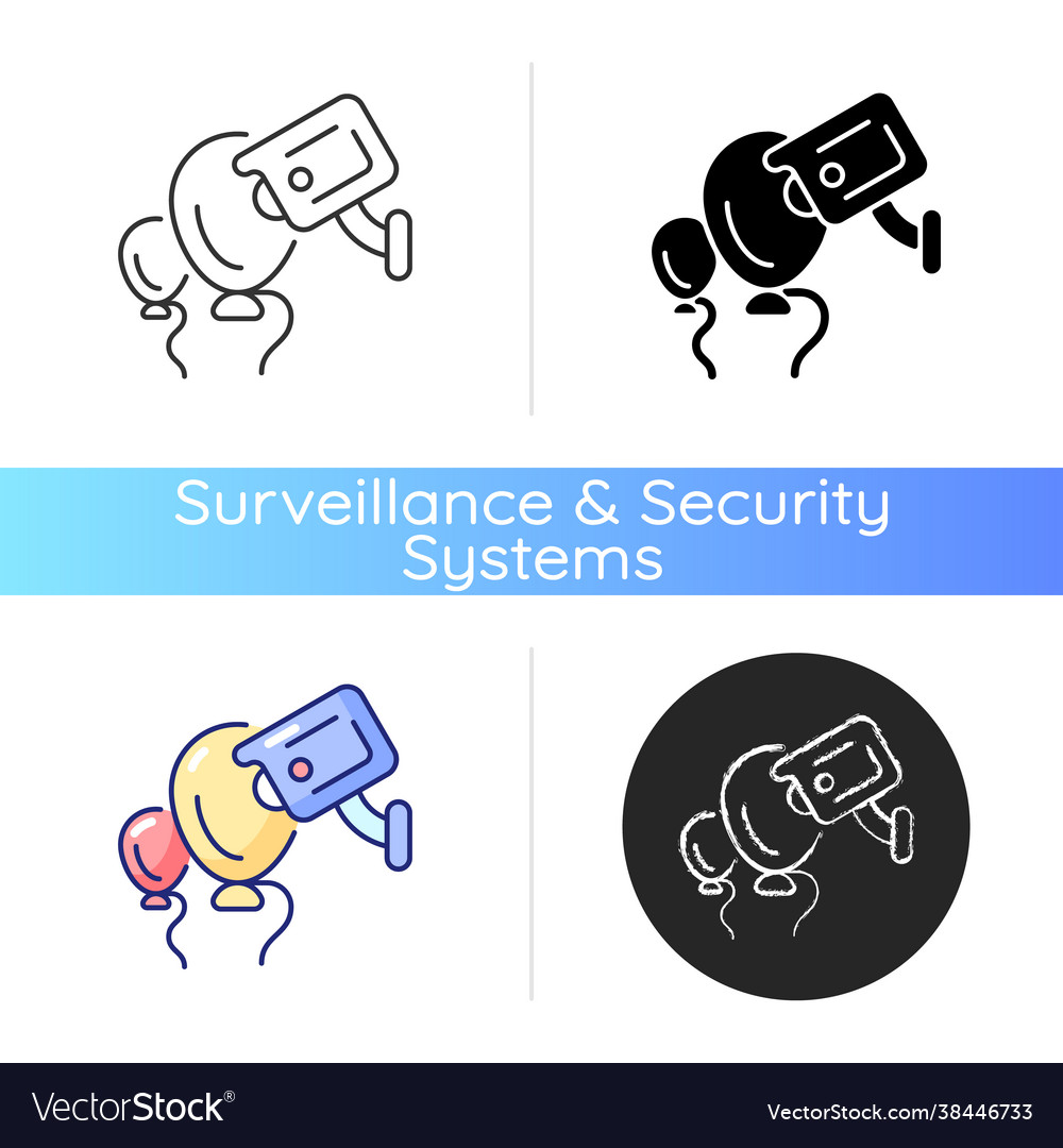 Event security with wireless camera icon