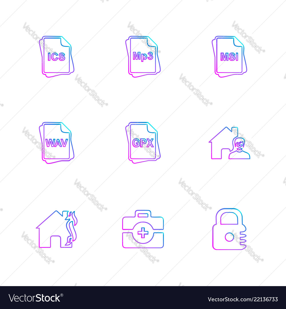 File type files documents eps icons set