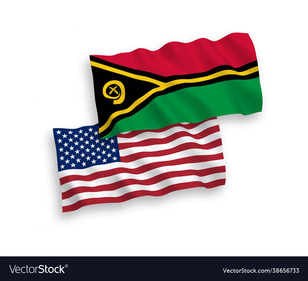 Flags republic vanuatu and america vector image Flags republic vanuatu and america