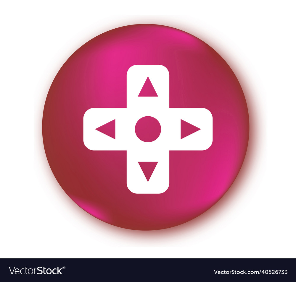 Game controller button vector image Game controller button