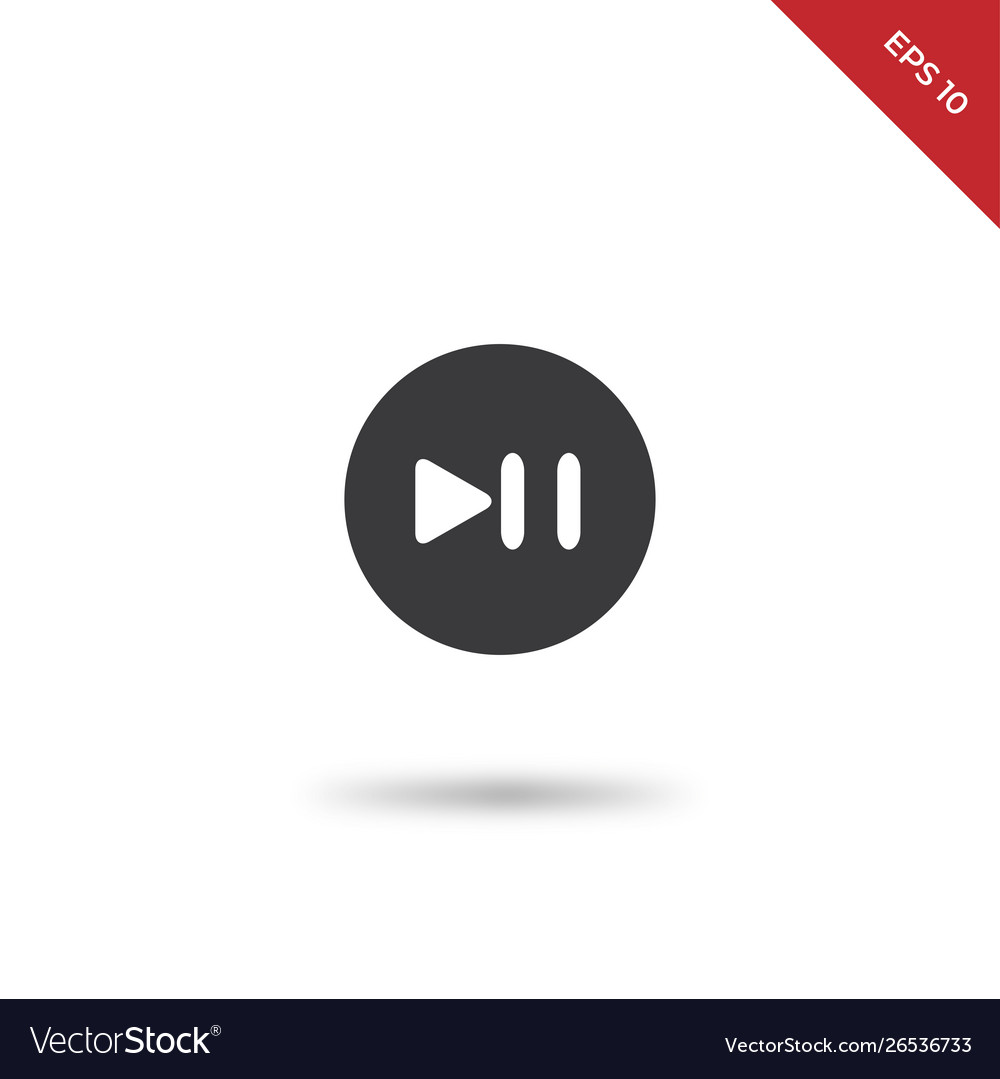 Pause play button icon Vector Image Pause play button icon