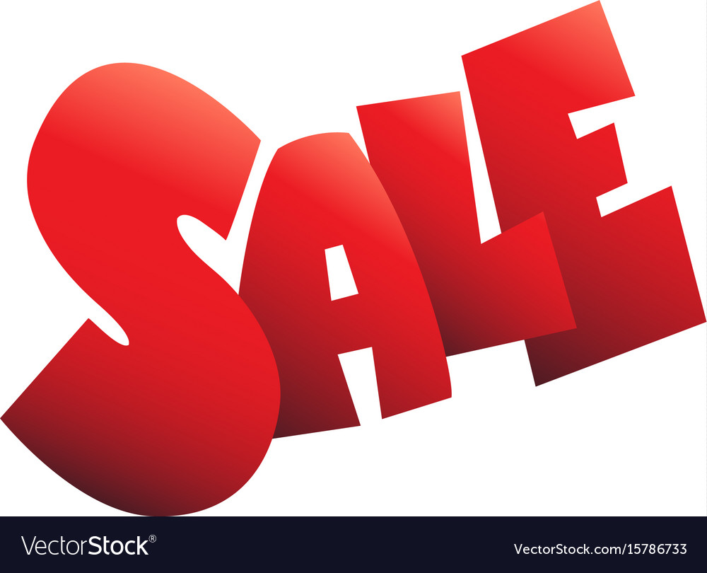 Sale text badge sign