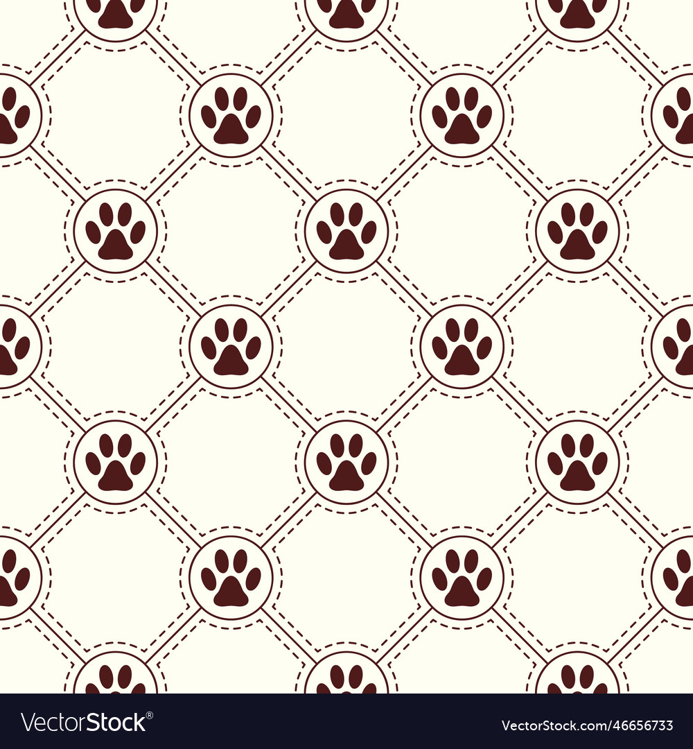 Seamless pattern background with pet footprints