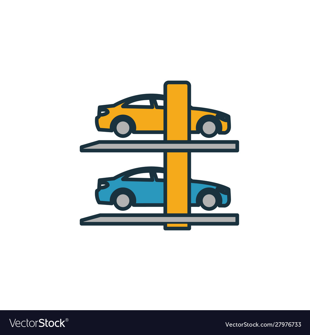 Smart parking icon simple element from