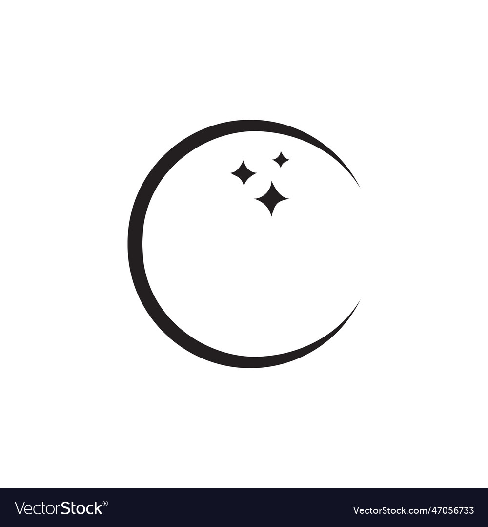Sparkling circle icon logo design isolated Vector Image Sparkling circle icon logo design isolated