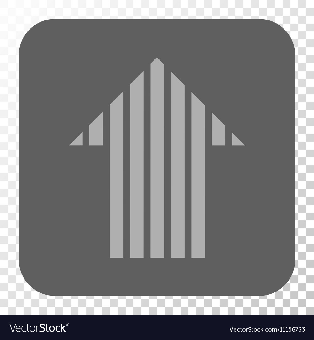 Stripe arrow up rounded square button