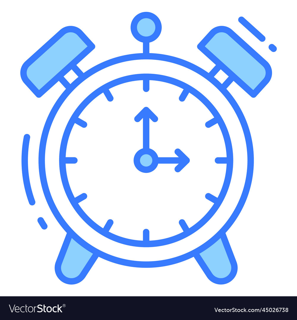 Alarm clock icon for graphic and web design