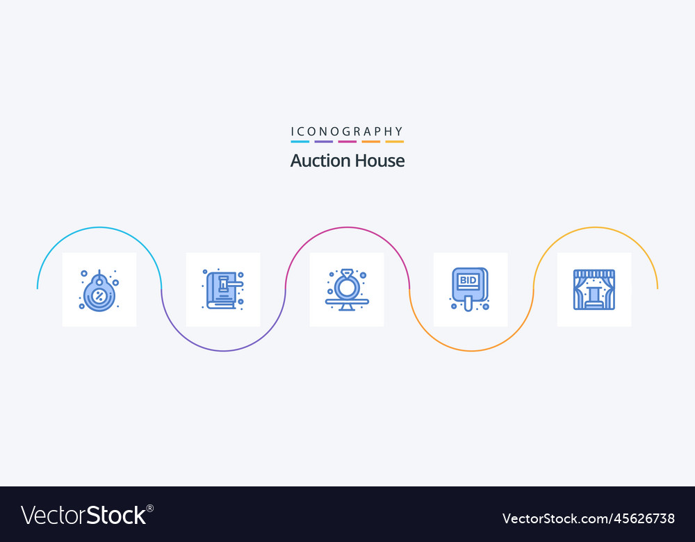 Auction blue 5 icon pack including compete