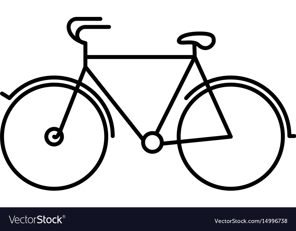 Black silhouette with tourist bicycle icon