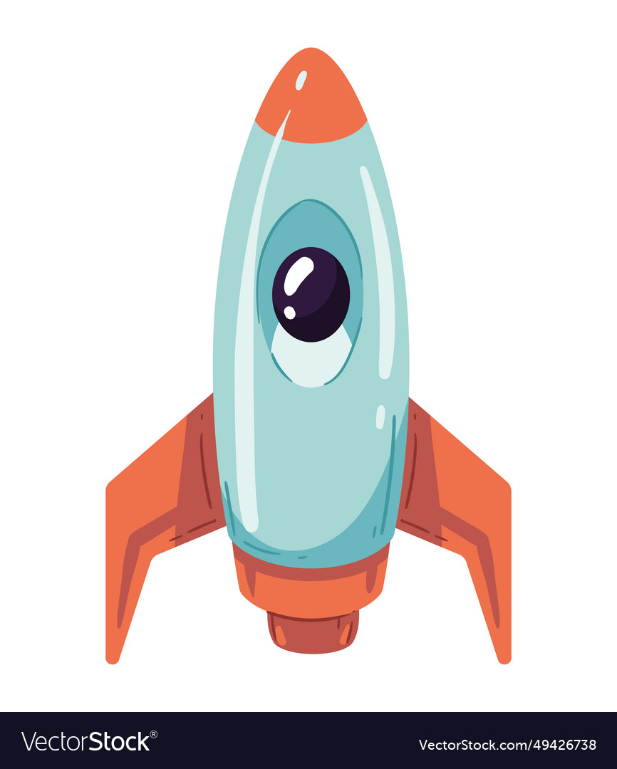 Cute rocket design Royalty Free Vector Image - VectorStock
