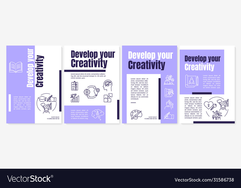 Develop your creativity brochure template Vector Image