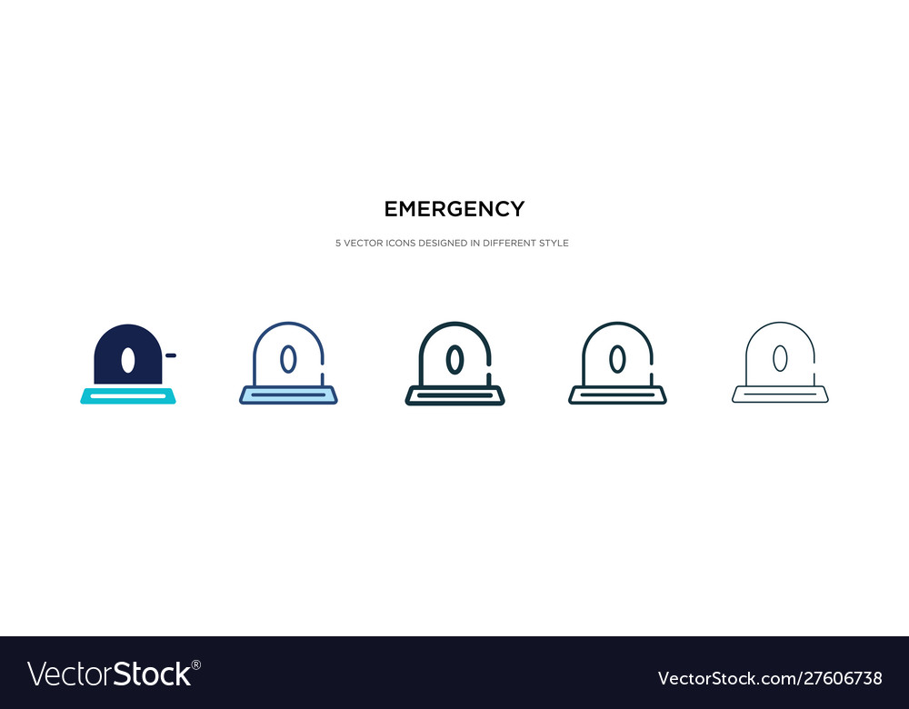 Emergency icon in different style two colored vector image Emergency icon in different style two colored
