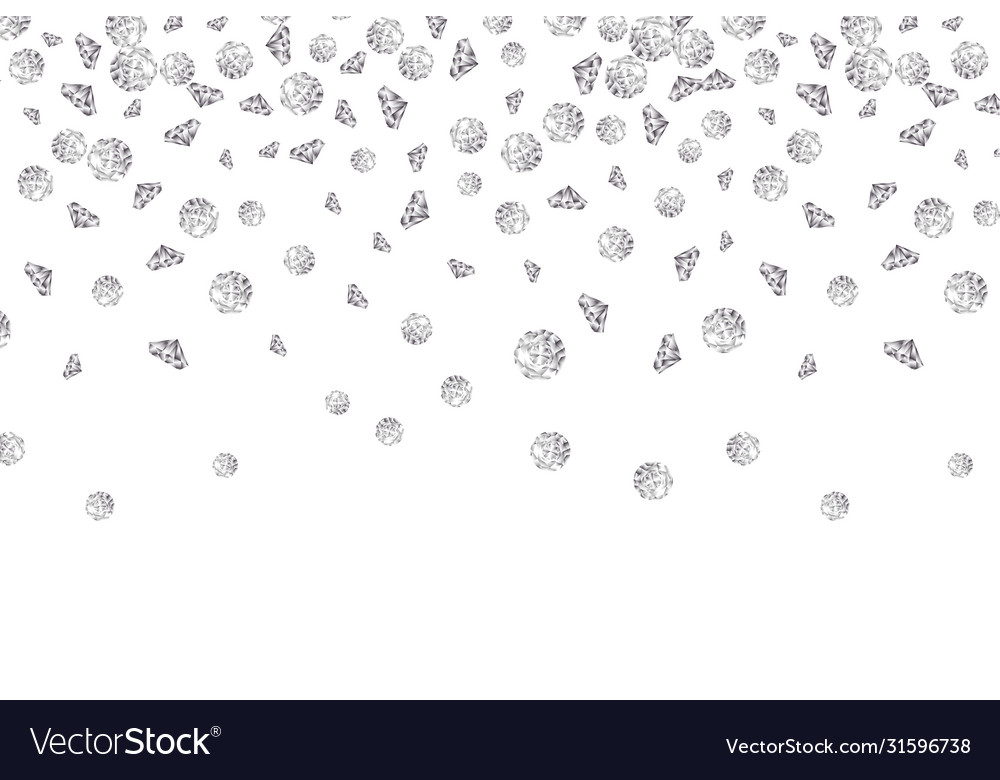 Falling diamond background gem on white Royalty Free Vector