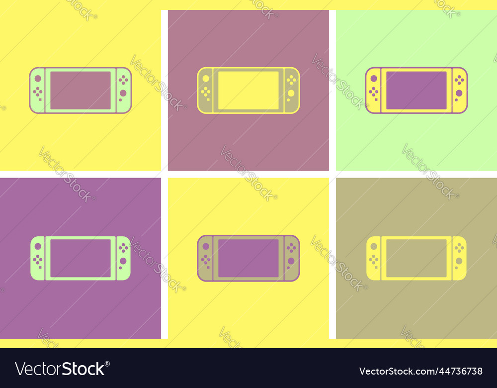 Game Controller Design Template Icon Nintendo Vector Image