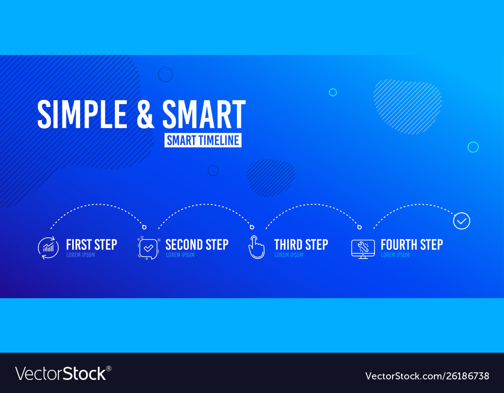 Hand click update data and confirmed icons set vector image Hand click update data and confirmed icons set