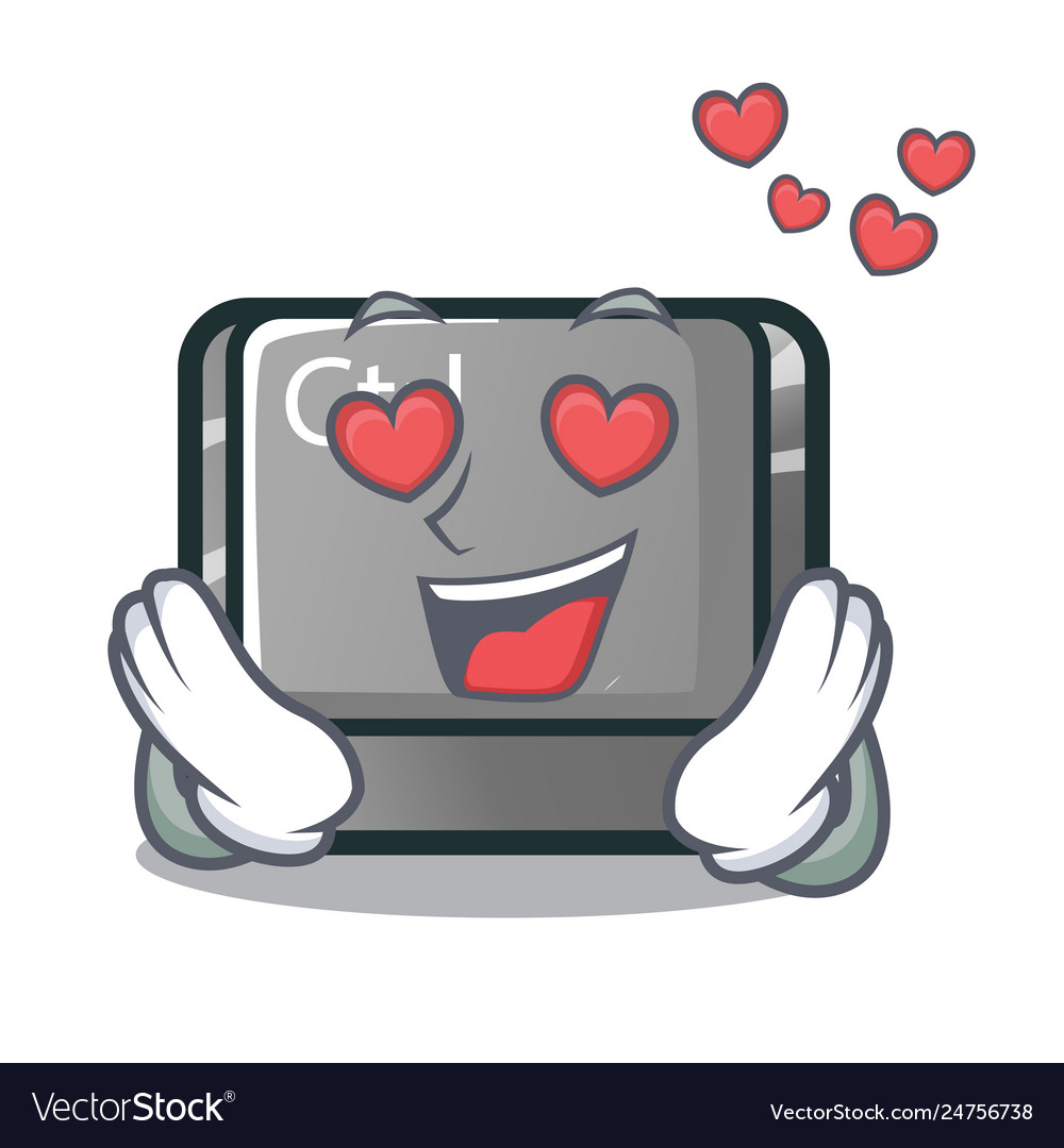 In love character ctrl button attached on computer