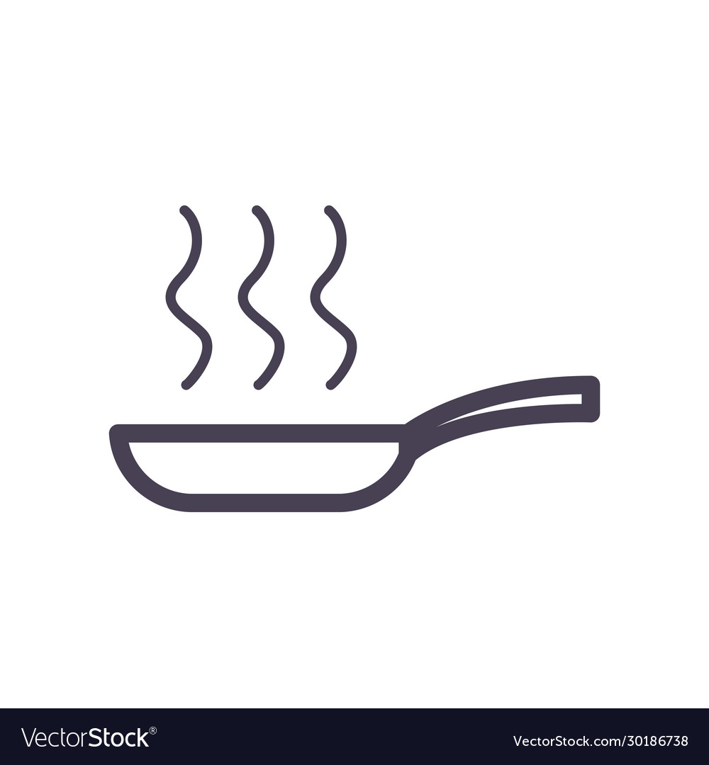 Isolated frying pan gradient style icon