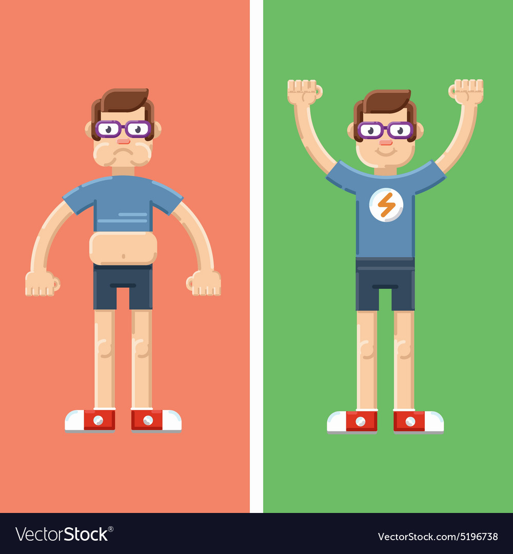 Man before and after training esp10