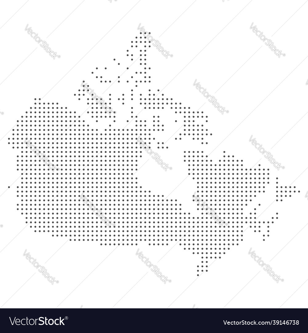 Map Of Canada Silhouette Country Royalty Free Vector Image