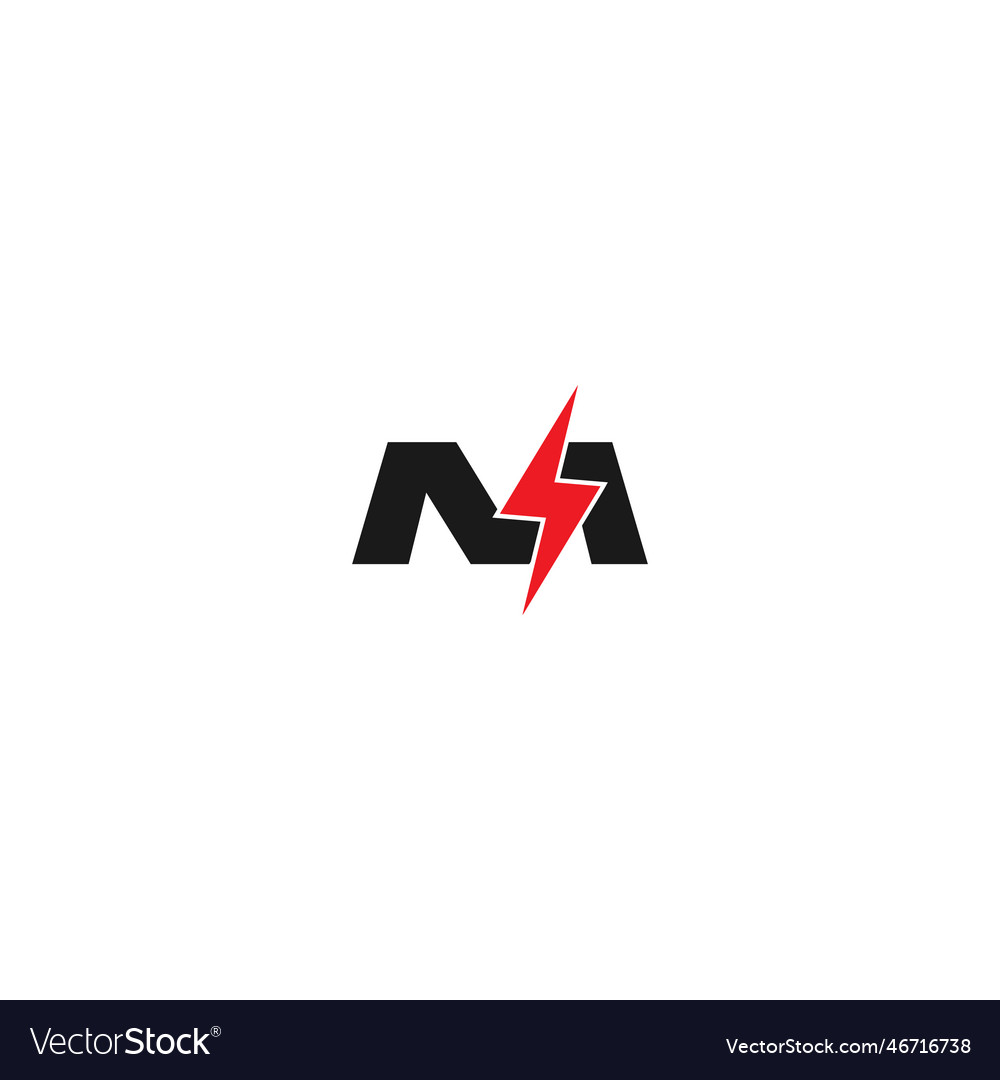 Mn Power Modern Energy Logo Design Solution Logo Vector Image