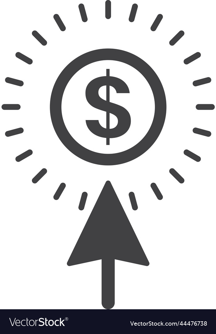 Money and cursor in minimal style