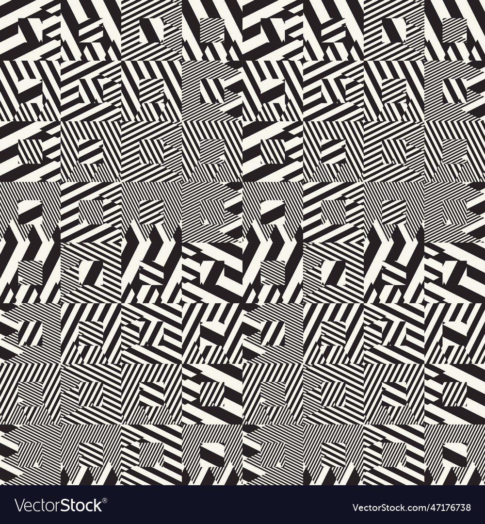 Monochrome glitch effect textured checked pattern