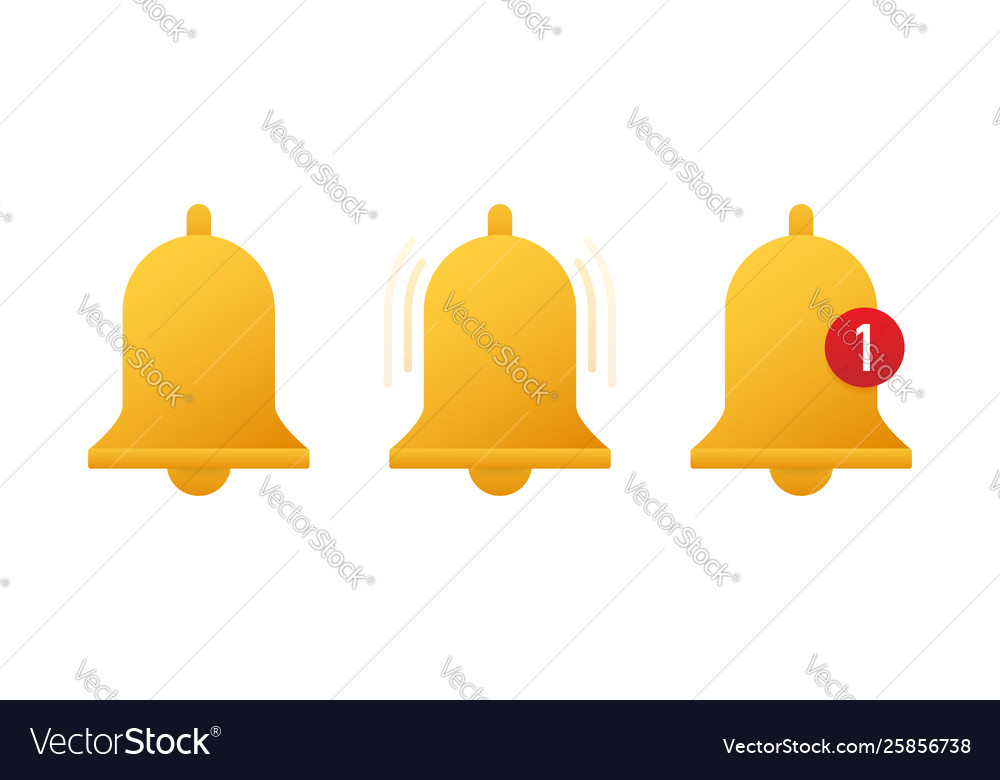 Notification bell icon for incoming inbox message