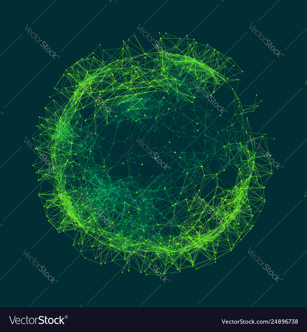 Scientific with connected lines and dots luminous vector image Scientific with connected lines and dots luminous