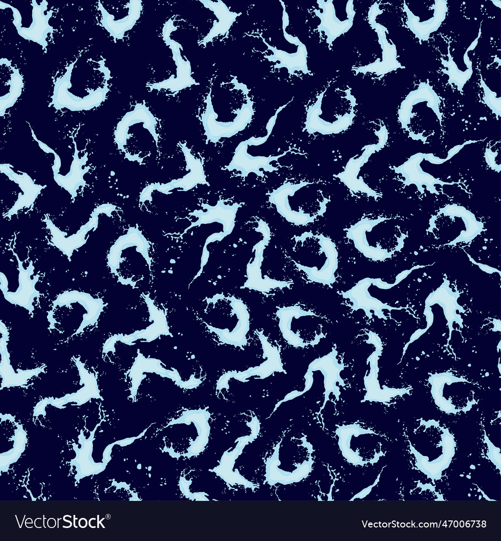 Seamless pattern with long and round splashes