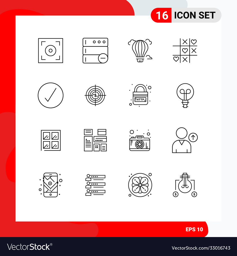 16 universal outlines set for web and mobile