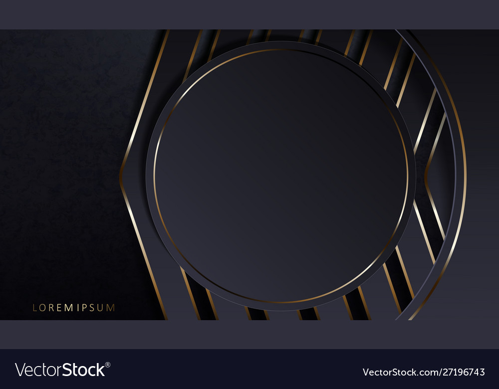 Abstract dark elegant design with a round frame