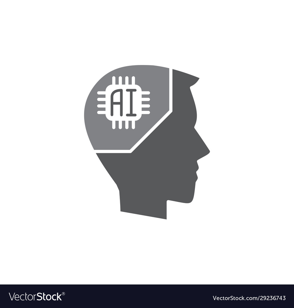 Ai related icon on background for graphic and web