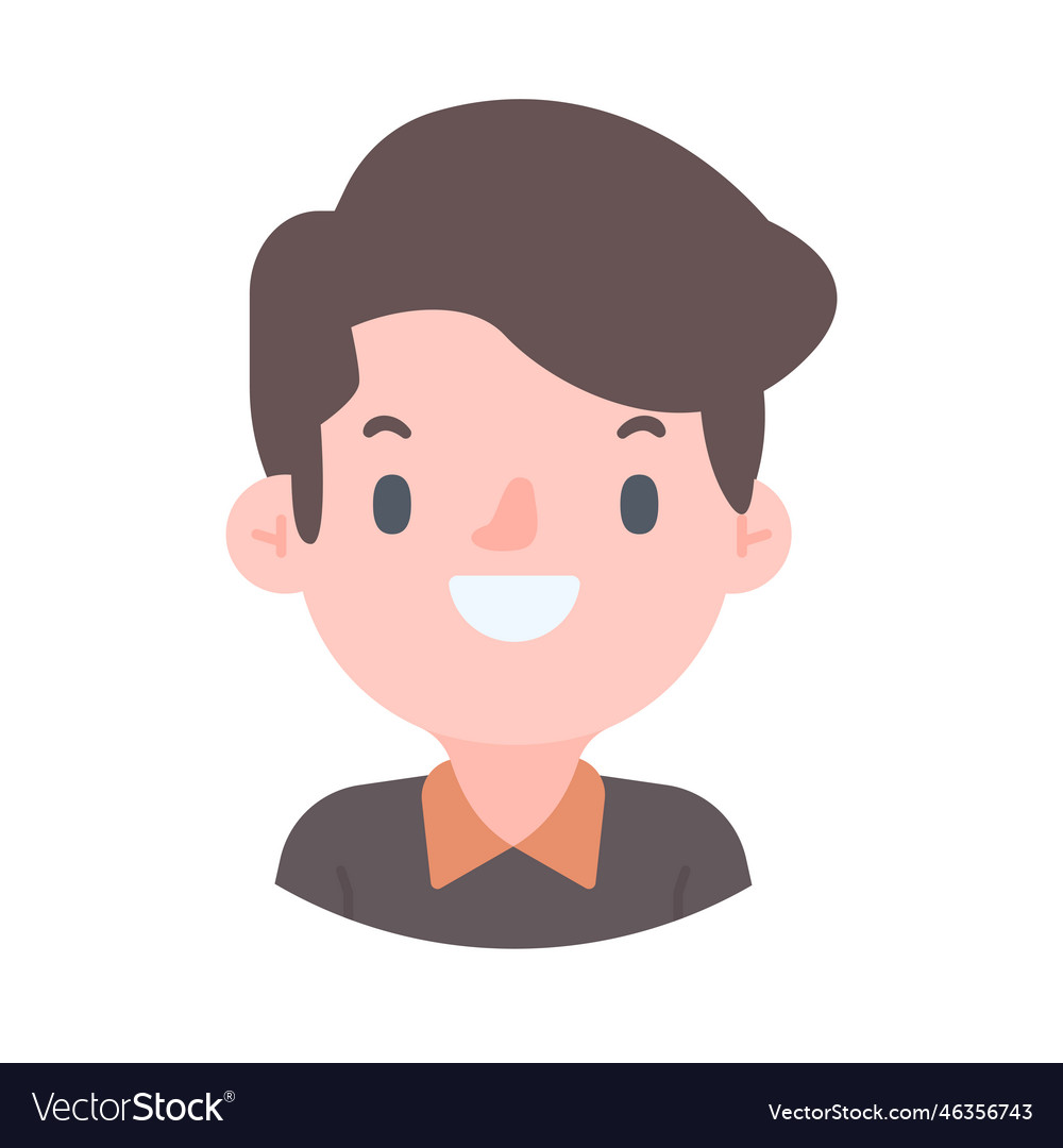 Avatar with a young face pictures of men Vector Image